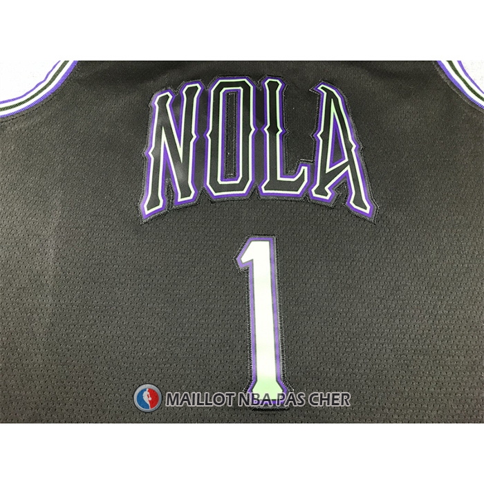 Maillot New Orleans Pelicans Zion Williamson NO 1 Ville 2023-24 Noir